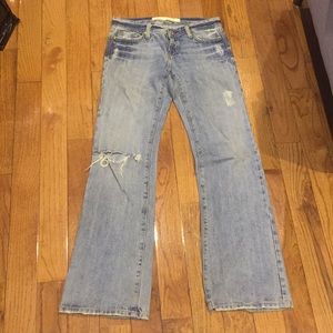 Forever 21 distressed light wash jean